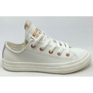 Converse All Star Rose Gold Leather Kids Sneakers